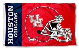 Houston Cougars Helmet Flag 3X5ft Banner Polyester with 2 Brass Grommets... - $16.00