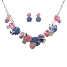 Necklace Sets for Women Circular Geometric Jewelry Sets for Women Fashion Woman  - £17.97 GBP