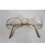 Vintage Metal Frame Glasses Trifocal Gold Metal Trim Fleur de Lis - £15.78 GBP
