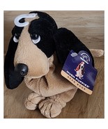 Hush Puppies Beanbag Plush Basset Hound Applause Dog W/ Tags 5&quot; Jet Black - $221.81 MXN