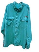 Bimini Bay Outfitters Aqua Blue Fishing Gear Mens Shirt Size 3XL Sports ... - £27.44 GBP