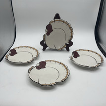 Pottery Barn Gobble Plates Thanksgiving Turkey Shaped Set of 4  (7”) - $34.65