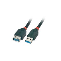 LINDY 1m USB 3.0 Extension Cable - Type A Male to A Female, Black  - £8.23 GBP