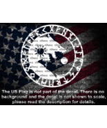 Round Viking Rune Skoll and Hati Yin Yang Vinyl Decal USA America - $6.72+