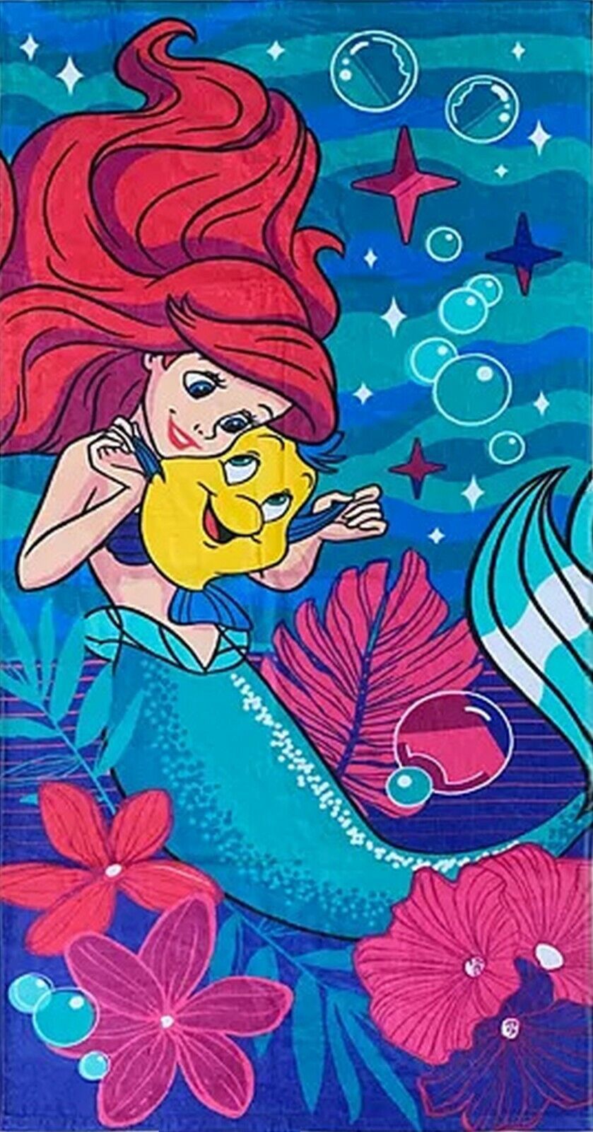 Primary image for Little Mermaid Ariel Kids Beach Towel measures 28 x 58 inches