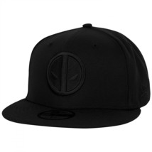 Deadpool Logo Black on Black New Era 59Fifty Fitted Hat Black - £39.60 GBP