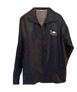 USA Olympic Men&#39;s Jacket Navy Blue Mock Neck Zipper Mesh Lined Long Slee... - $30.68