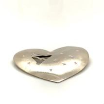 Vintage Sterling Rare Design Etch Cutout Letter A Heart Shape Brooch Pin Signed - £50.55 GBP