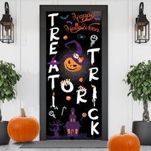 6 X 2.5 Feet Halloween Door Decoration Cover Large Fabric Halloween Party Decora - £15.97 GBP
