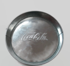 Coca-Cola Embossed Galvanized Steel Large Round Tray Serving Platter 12&quot;... - $12.62