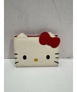 SANRIO 2009 HELLO KITTY White &amp; Red Bi-Fold Vinyl Card Wallet Nakajima U... - $48.90