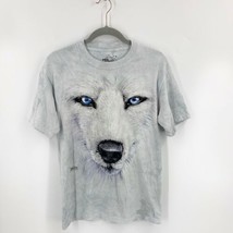 The Mountain T Shirt Size Small Gray Wolf Graphic Short Sleeve Tee - £18.58 GBP