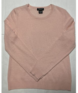Lord &amp; Taylor Cashmere Sweater Women&#39;s Sz Large Soft Peach Crew Neck Sof... - $40.11