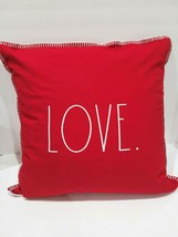 Valentines Day Rae Dunn LOVE Red Thrown Pillow Home Decor 20&quot;x20&quot; NEW - £33.63 GBP