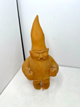 Folk Art Hand Carved Wood Gnome Dowsing - £14.67 GBP