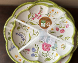 Shabby Chic 4 Dinner Plates &amp; 4 Salad Plates New Floral Scalloped Melamine - £47.95 GBP