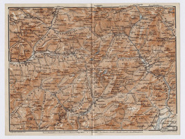 1910 Antique Map Of PANEVEGGIO-PALE Di San Martino Predazzo Agordo Italy Austria - £19.94 GBP