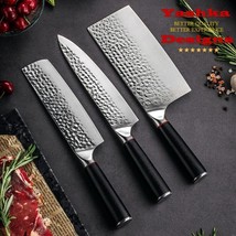 Chef Knife Set Japanese Gyuto Nakiri Cleaver Kitchen Knives Meat Vegetables Tool - £26.82 GBP+