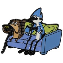 Regular Show Cartoon Mordecai Rigby Hat Pin Brooch Playing Video Games B... - $18.81