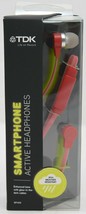 NEW TDK Life on Record SP400 Glow in the dark Waterproof Earbuds Headphones RED - £4.38 GBP