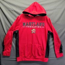 University Of Maryland Terrapins Hoodie Mens M Red No Drawstring Colosseum NCAA - £18.45 GBP