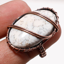 Dendritic Opal Gemstone Handmade Fashion Copper Wire Wrap Ring Jewelry 8&quot; SA 211 - £5.98 GBP