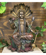Ebros Hindu God Vishnu On 5 Cobras Throne Statue Narayana Protector Rama... - $754.64 MXN
