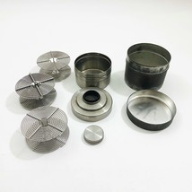 3 Metal 35mm Reels &amp; 1 35mm Metal Tank &amp; A 3 inch Tall Metal Tank - $548.19 MXN
