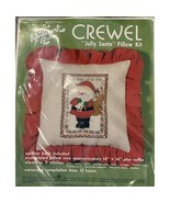 Hazel&#39;s Needlework Crewel &quot;Jolly Santa Pillow NEW Christmas Kit 14x14 Vi... - $13.86