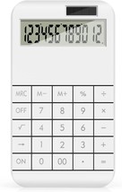 Tsemy Basic Calculator 12 Digit Desktop Calculator Solar Scientific With, White. - £25.53 GBP