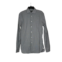 John Varvatos USA Dress Shirt Size 15-34/35 Slim Fit Black White Plaid Mens - £13.00 GBP