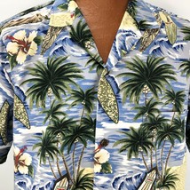 Royal Creations Aloha Hawaiian XL Shirt Surfboard Palm Trees Hibiscus Outrigger - £31.96 GBP