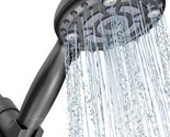 Lokby 5′′ High Pressure Handheld Shower Head 6-Setting - High Flow Even,... - £33.56 GBP