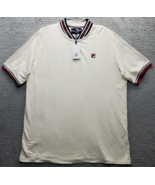 Fila Golf Performance Henley Shirt Men&#39;s 3XL Tan Short Sleeve Embroidere... - $29.41