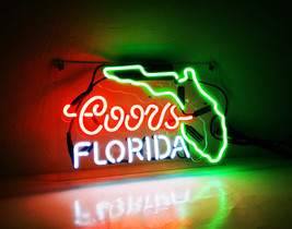 New Coors FLORIDA Handcraft Home Wall Man Cave Lamp Art Sign Neon Sign 11&quot; by 7&quot; - $69.00