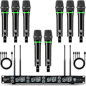8-Channel Wireless Microphone System With 8 Rechargeable Mics Wireless, ... - $648.99