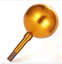 3&quot; Diameter Flagpole Top Ball Ornament Gold Anodized Aluminum Ball Threaded - £5.82 GBP