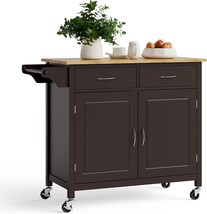 Rolling Kitchen Island Carts, Utility Serving Carts With Drawers, Mobile Island - £325.21 GBP