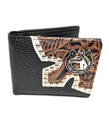 JRs Camo Mens Horse Emblem Ostrich Design Leather Bi-Fold Wallet - €12,65 EUR