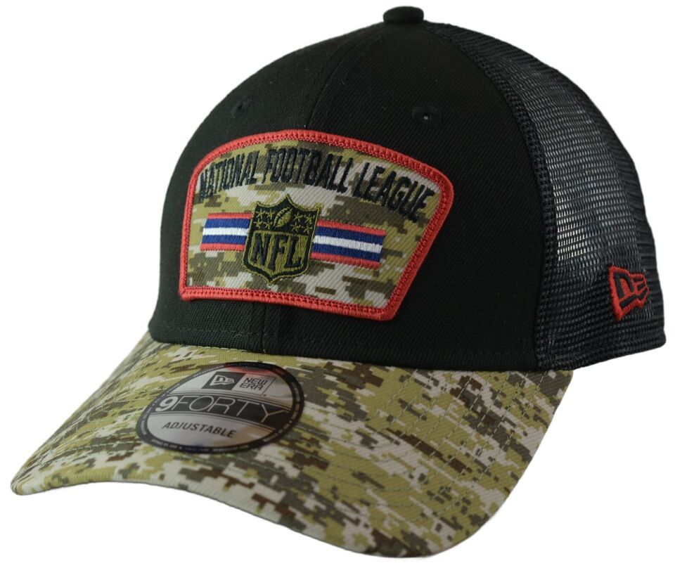 NFL  New Era 940 Salute To Service Black/Camo Mesh Men's Snapback Hat