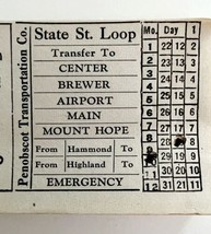 Railway Transfer Tickets Maine Penobscot Transportation State Street Loo... - $24.99
