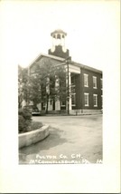 Vtg Cartolina RPPC 1940s Fulton Contea Tribunale Hosue Mcconnellsburg Pa Unp - £7.42 GBP