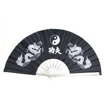 Golandstar Tai Chi + Double Dragon Pattern Decorative Folding Fans Chinese Kung  - $28.41