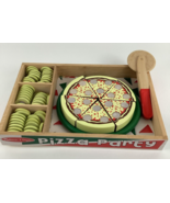 Melissa &amp; Doug Wooden Pizza Party Mix Match Toppings Serving Tray Slicer... - $45.65 CAD