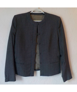 Vintage Morning Ady Gray 100% Wool Blazer Women size 10 Button Up Pad Shoulders  - $24.75