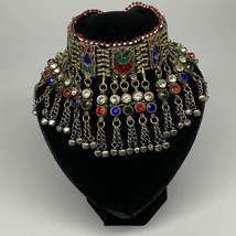 310g, 12&quot;x4.25&quot;Kuchi Choker Necklace Multi-Color Tribal Gypsy Bohemian,B14100 - £37.92 GBP