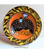 Guinea Hen Studio Art Ceramic Serving Bowl | Signed Pottery Vintage Farm... - $201.29 CAD