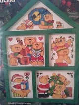 Christmas Bears Bucilla Gallery of Stitches 7&quot;x 10&quot; Counted Cross-Stitch... - $9.85
