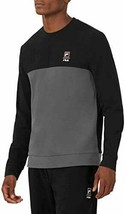 FILA Mens Long Sleeve Crew Neck Lightweight Sweatshirt , Grey &amp; Black , S - £17.79 GBP