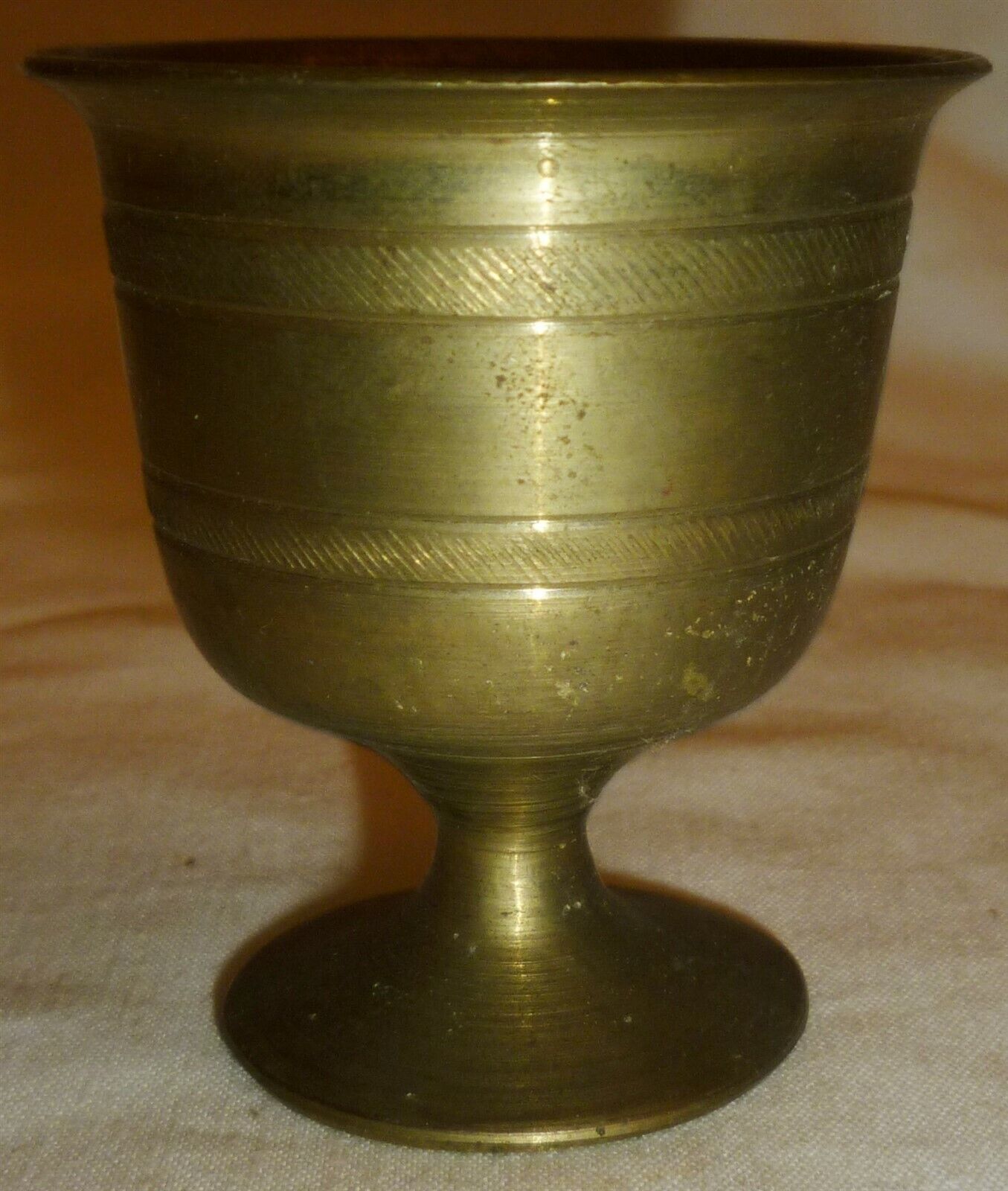 SOLID BRASS BRONZE VINTAGE SMALL PHARMACY MORTAR APOTHECARY - $12.00